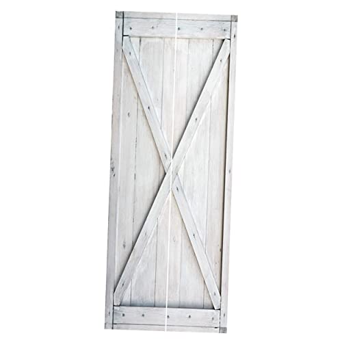 Tofficu 2 Piezas pegatina de pared etiqueta de la puerta estéreo papel pintado decorativo