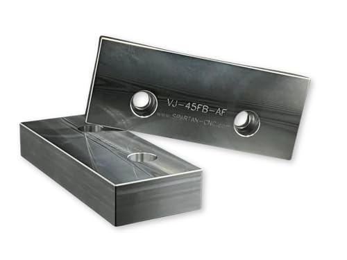 Spartan CNC Vise Jaws, 5" x 2" x 0.875", Aluminum, Fits 4" Kurt-style vises, 1 Pair