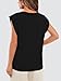 REORIA Womens Summer Cap Sleeve Cotton Tank Tops 2025 Fashion Outfits Business Casual Loose Fit Dressy Basic Tees Teacher Shirt Black Medium