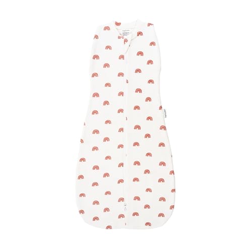 Image of Tiny Twinkle Baby Sleep Sack 3-6 Months 1.0 TOG, Cotton & Elastane Wearable Blanket, Swaddle Transition Micro-Fleece, Machine Washable (Rainbows)