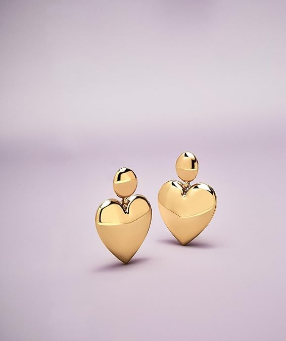 BaubleBar Heart Earrings Collection for Women, Gold Plated Hypoallergenic Fashion Jewelry - Image 2