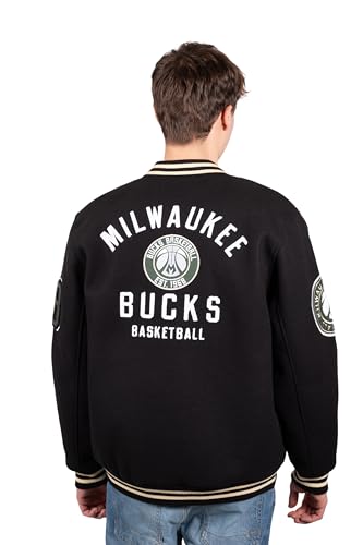 image for Ultra Game NBA Official Men’s Game Time Varsity Jacket - Unisex, Mil