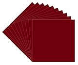 (10) Permanent Adhesive Backed Vinyl Sheets, Compatible with Burgundy Oracal 651 Vinyl Sheets, Craft