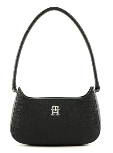 Tommy Hilfiger Damen Tasche Emblem Shoulder Bag Klein, Schwarz (Black), Onesize