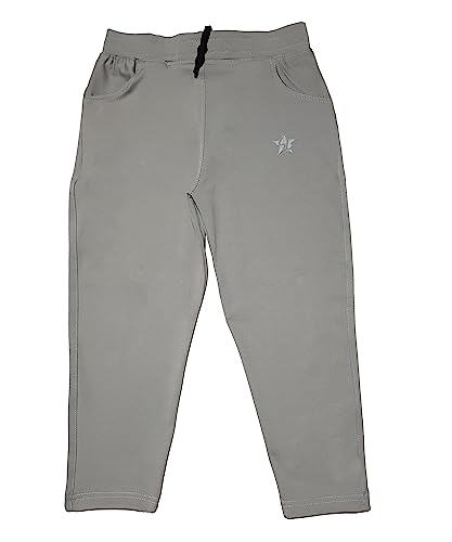 Image of STARLATH Unisex Kids Trackpants, 4 Way Lycra Stretchable Pants and Lowers for Boys and Girls Kids, Use Daily Routine, Multi Sports Activity Pant (Multicolors Pack of 2)