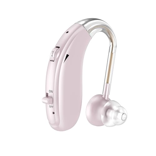 Image of Fastwell F27 Rechargeable Hearing Aids for Adults with Hearing Loss, 360 Degree Rotation Ear Hook, Digital Noise Reduction Ear Machine, Single Ear (Rose Gold)1-Year Warranty