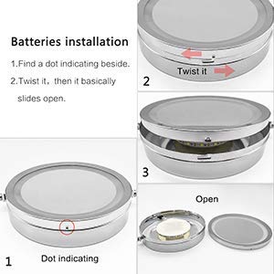 BRIGHTINWD Magnifying Mirror with Lights, Lighted Makeup Mirror 10X Magnification, Vanity Mirror with Lights, Double Sided 360 Rotation Polished Chrome Finished
