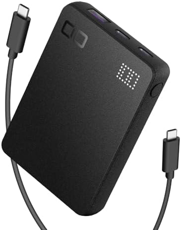 CIO モバイルバッテリー PD Type-C 30W 薄型 軽量 [薄さ16mm] 10000mAh 3ポート iPhone 15/ Android/Macbook/ノートPC/iPad用 USB-C USB-A 急速充電 パススルー SMARTCOBY Pro SLIM 35W (ブラック)