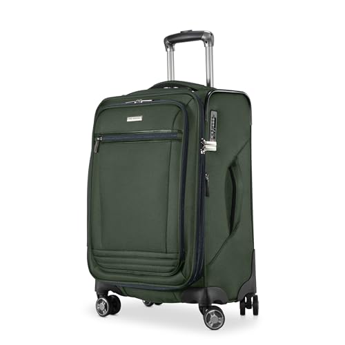 Ricardo Beverly Hills Avalon Softside Carry-On Luggage Made with Sustainable 100% Recycled PET (rPET), Lightweight, Eco-Friendly Travel, Expandable, Dual Spinner Wheels, Juniper Green, 20-inch