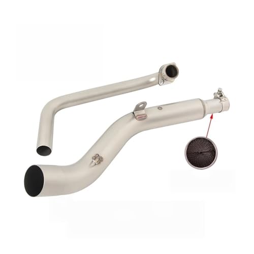 Pot d'échappement moto 51mm Zontes ZT125 U1 G1 Z1 Z2 avec catalyseur ligne avant