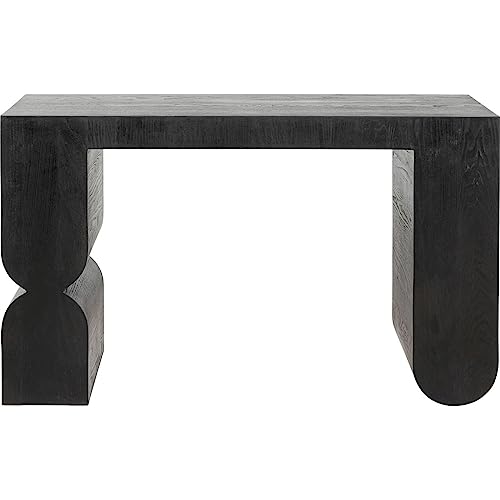Kare Curve Console, frêne Bois d'ingénierie, Noir, 76x120x38 (H/B/T)