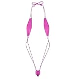 YONGHS Women's Weeny Sling Shot Teardrop Micro Bikini One-Piece Teddy Lingerie Swimwear Hot Pink One_Size