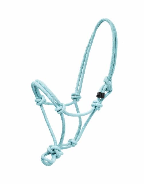 Start Rope Halter for Horses - Robust Propylene Rope Knot Halter - Adjustable Halter for Floor Work & Training - Gentle Pressure for Better Communication (Pony, Azure Blue)