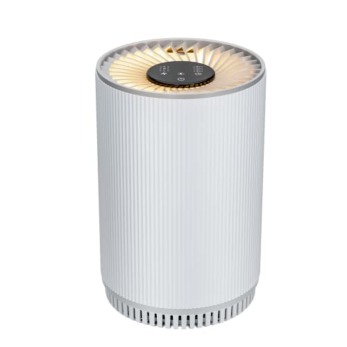 AIUZLK Air Purifiers for Bedroom Home with 3 Stage H13 HEPA Filter 22dB Quiet Desktop Small air Purifier with Night Light 3 Timing Suitable for Smoke Pet Dander Hair Odors.KJ80