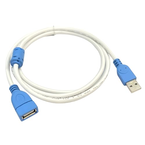 Image of 1.5M(4.92FT) USB 2.0 Male to Female Extension Cable, USB A Male to A Female Cable Cord Wire, PenDrive Extender for Tv, Pc, Hard Drive, Mouse Keyboard, Webcam, Scanner (White Pack 1)