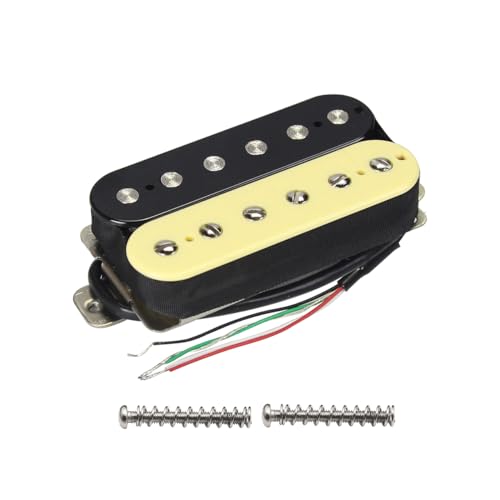Image of FLEOR Electric Guitar Humbucker Pickups Bridge Alnico 5 Pickup (Cream+Black)