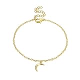 FOYTOKI Pulsera Fina Dorada con Cadena de Aleación Ligera y Cierre de Langosta, Pulsera Sencilla y Delicada para Obsequio de Cumpleaños o Graduación