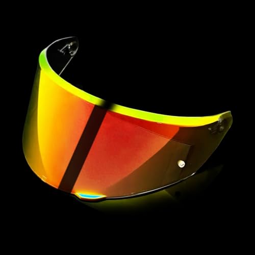 FCKBLSL K3 Updated Motorcycle Helmet Visor Uv Protection Helmet Shield,Suitable for S/M/L K3 Helmet Size Use Only (Revo Red Gold)