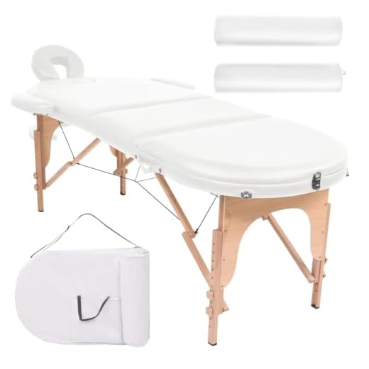 TecTake Massageliege 7,5cm reine Polsterung + 2 Lagerrungsrollen + Tasche -diverse Farben- (Beige) 5 vidaXL Massageliege Tragbar mit 2 Lagerungskissen Therapie Massagetisch Massagebank Kosmetikliege Therapieliege Massage Liege 4cm Polsterung Weiß