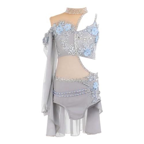 Robe danse lyrique dos ouvert ajustée pour gala et scène