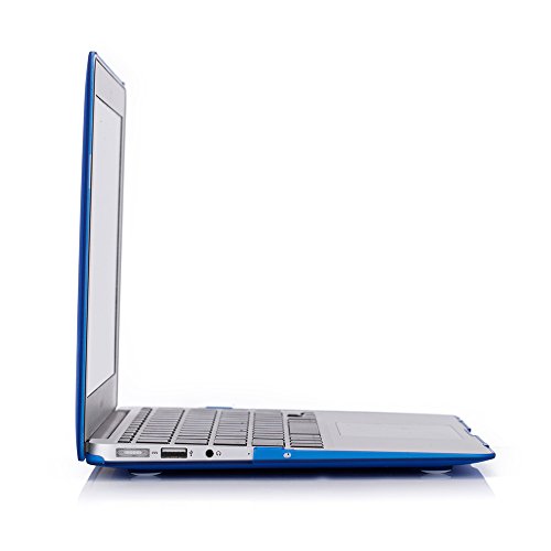 Ruban Case Compatible With Macbook Air 13 Inch (Models: A1369 & A1466, Older Version 2010-2017 Release), Slim Snap On Hard Shell Protective Cover And Keyboard Cover, Navy Blue #TOP4