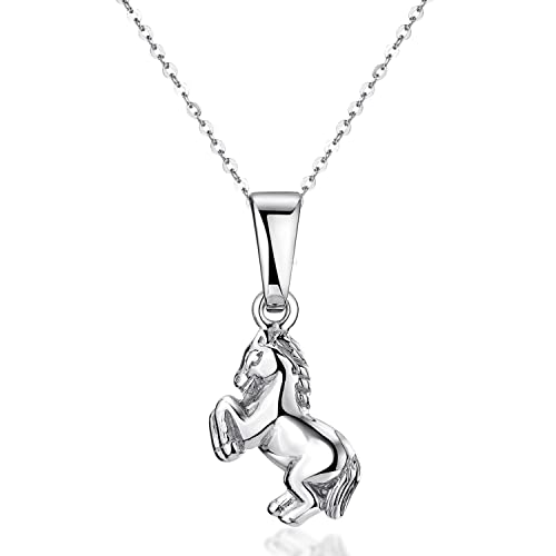Materia Mädchen Kette Silber 925 Pferd Anhänger KA-276-K109