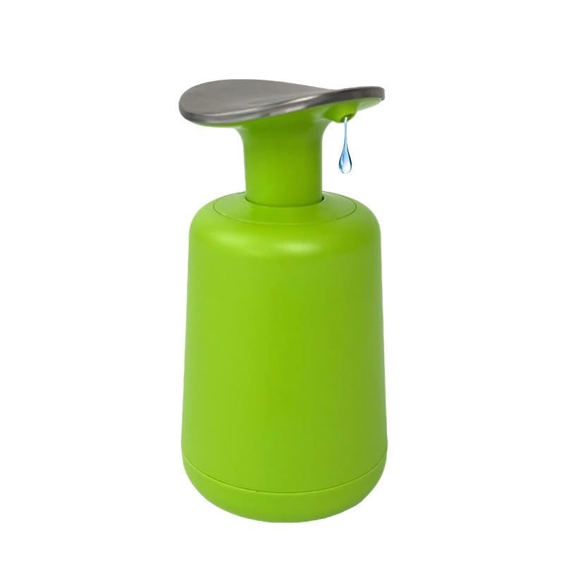 Dispensador Jabon BaƱo Verde | 250ml | 8x8x16cm | Accesorios BaƱo | Alta Resistencia al Impacto | Jabonera Cocina | Dosificador Jabon Cocina