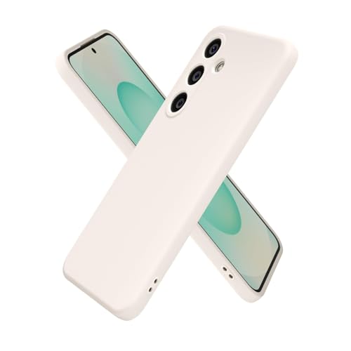 oakxco for Samsung Galaxy S25 Plus Case Silicone, Ultra Slim Thin Phone Case for Women Girls, Plain Solid Color Minimalist Aesthetic Cute Girly Design, Soft Rubber Gel with Camera Cover, Beige Stone