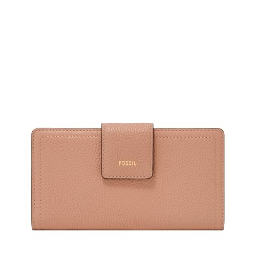 Image of Fossil Women's Logan Leather Wallet RFID Blocking Tab Clutch