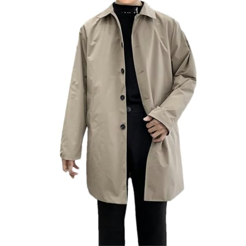Veste de printemps homme mi-longue décontractée à revers
