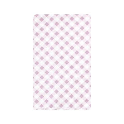 Image of Hudson Baby Unisex Baby Cotton Poly Flannel Burp Cloths, Purple Dainty Floral 10 Pack, One Size