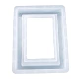 Abaodam Silikonform für Epoxidharz Rechteckige Gießform für Bilderrahmenherstellung Wiederverwendbar Antihaftbeschichtet