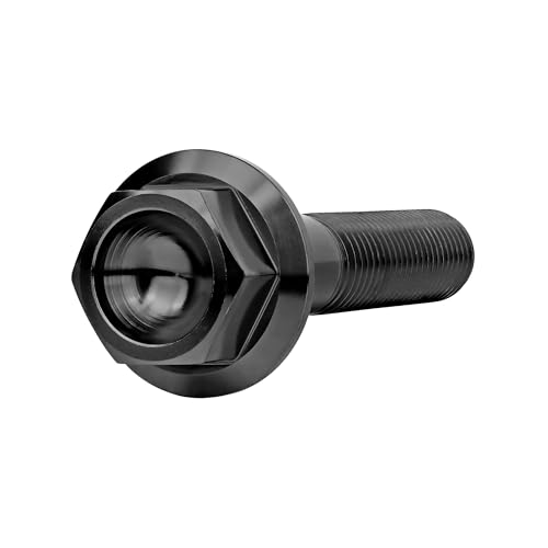 Image of Ti Screws M10 x 20 25 30 35 40 45 50 55 60 65 70 75 80 90 100mm 1.25 Pitch Titanium Flange Hex Bolt Pack of 4 (Black, M10x45mm)