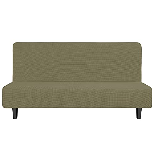 Image of Easy-Going Stretch Large Futon Slipcover Armless Futon Cover Khaki