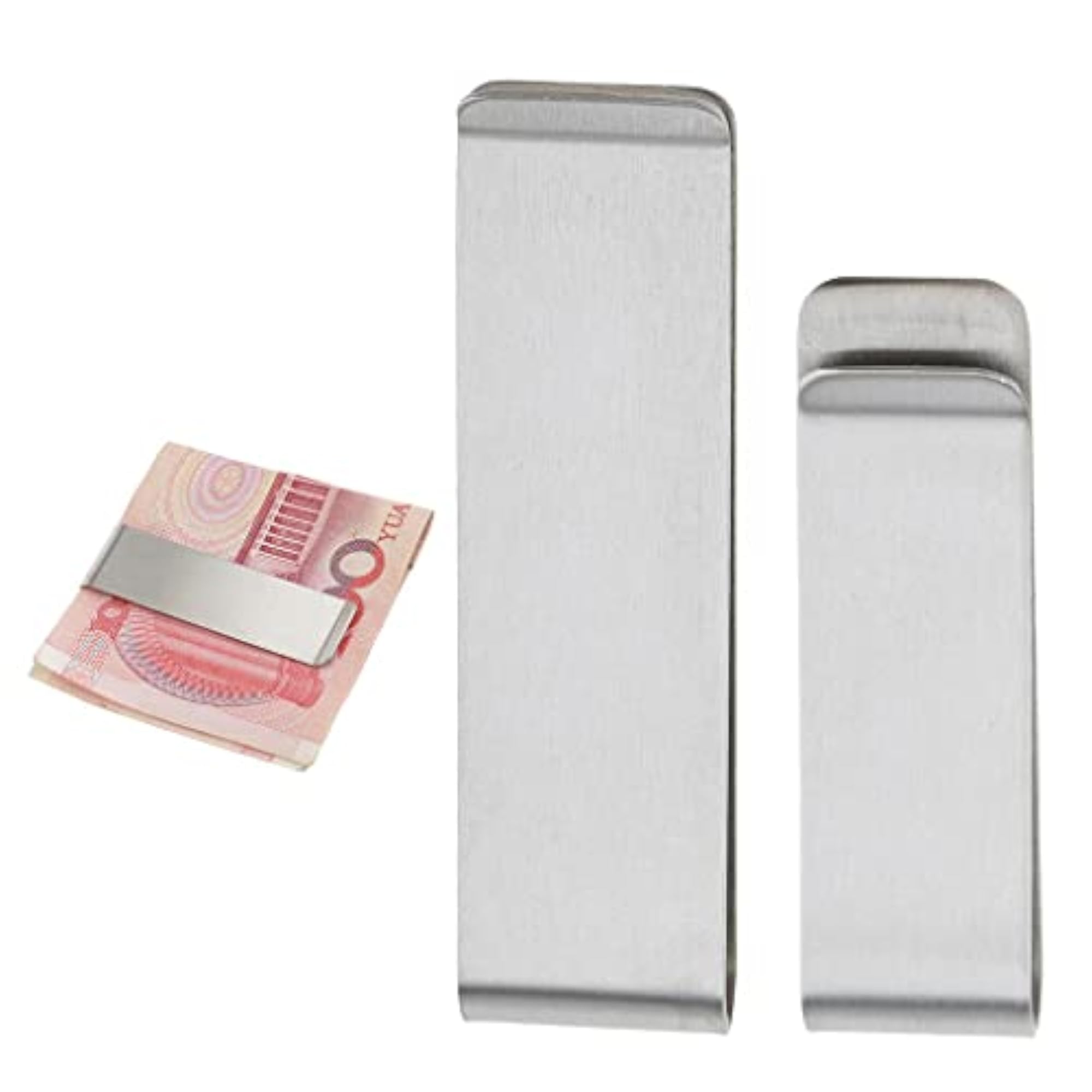 Silver Stainless Steel Money Clip, Elegant Cash Holder