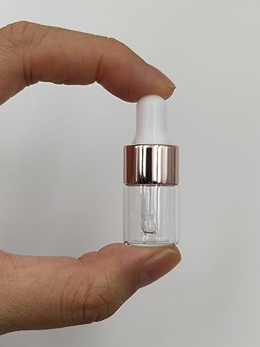 YYNGJCK 15 pacotes de frascos conta-gotas de vidro de amostra de 2 ml para óleos essenciais, mini fr