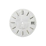 OYOSIDA 28.5MM Mechanical Dial DIY Diving Watch Dial for NH 35/NH36/4R/6R Watch Movement Repair Part (Silver)