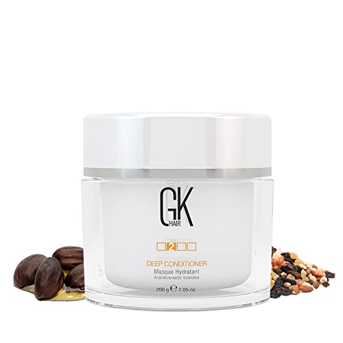 GK HAIR Global Keratin Deep Conditioner Masque Intense Hydrating Repair Treatment Mask for Dry Damaged Color Treated Frizzy Hair Restoration Formula with JOJOBA Seed Oils (7.05 Fl Oz) image 2