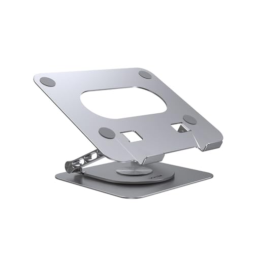 UNITEK Laptop Stand, Adjustable Height, 360-Degree Rotating Base, Aluminium Alloy, Foldable Design