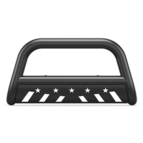 Image of Bull Bar Compatible for 2016-2022 Tacoma Front Bumper Grill Grille Guard with Skid Plate