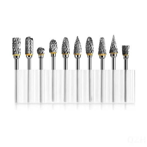 Set de 10 fresas rotativas de carburo de tungsteno 1/8" miniatura 1