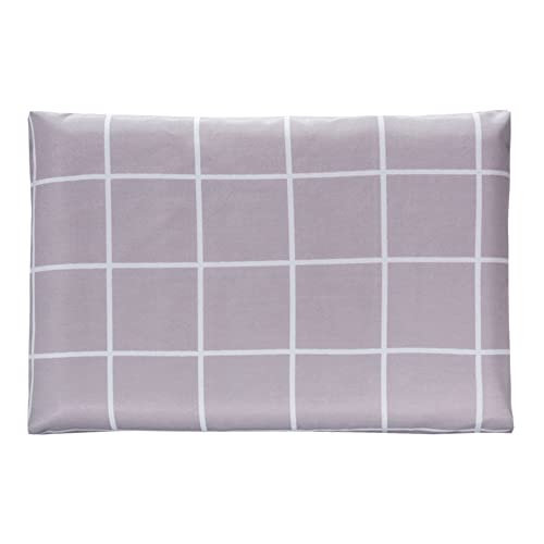 Jogo De Lençol Casal 3 Peças Grid Cinza Algodão, Cinza, Marina Enxovais