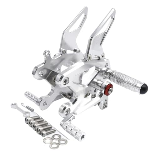 Repose-pieds arrière GSX S1000 antidérapant en alu robuste silver
