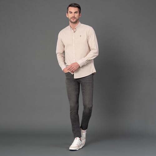 Image of Red Tape Striped Regular Fit Shirt For Men | Comfortable & Stylish