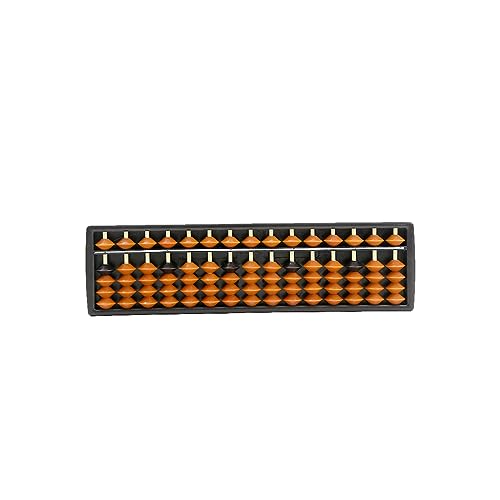 JOCXZI Abacus aritmético Tradicional,Abacus,Herramienta de cálculo Educativo para niños matemáticas,15 dígitos de Madera de Tallo Chino Antiguo,Abacus Chino Calculadora Marco(Marrón)