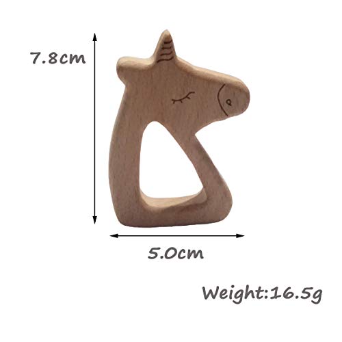 Image of 5pcs Beech Wooden Horse Montessori Toys Home Decorations Wood Cartoon Animal Craft for Painting Party Photography Tabletop Adorns (Horse 5pcs)
