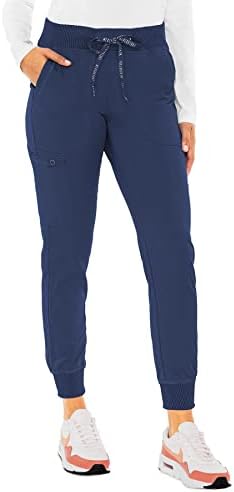 Med Couture Touch Women's Jogger Yoga Pant, Navy, Medium