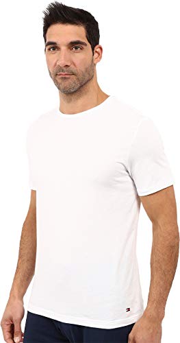 Tommy Hilfiger Herren Cotton Classics 3-Pack Crewneck Unterhemden, 3 Weiß, Klein – Ansicht 4
