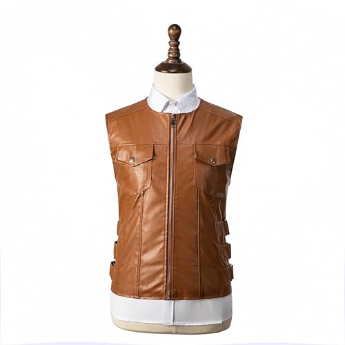 Men's Classic Leather Waistcoat Club Style Motorcycle Bikers Premium Leather Vest2