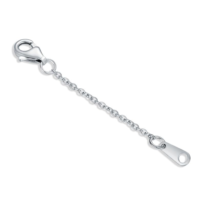 Extensor de cadenas de plata de ley 925 pack de 3 para gargantilla pulsera y tobillera 2